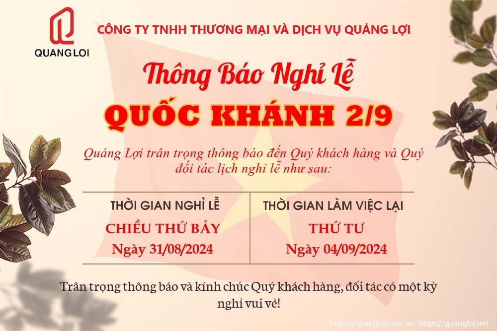 Lịch nghỉ lễ Quốc Khánh 2/9/2024